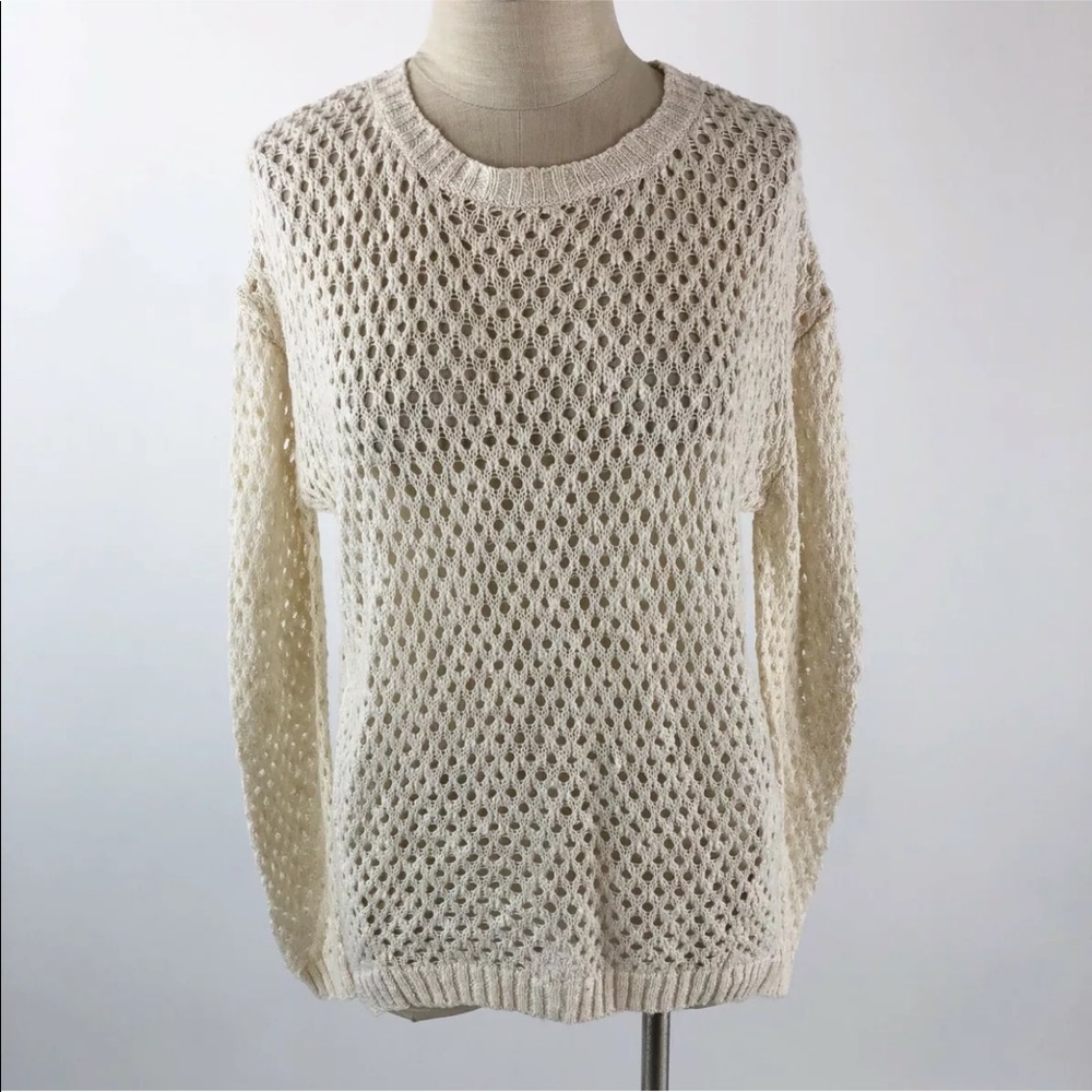 Buffalo David Button Open Knit Pullover Sweater